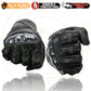 Milwaukee Leather MG7540 Men's Black Leather Protective Knuckle Racer Motorcycle Gloves W/ Elasticized Reflective Fingers