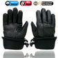 Milwaukee Leather Men's Black Soft Leather Gauntlet Motorcycle Hand Gloves-Waterproof Gel Palm Reflective Piping SH873