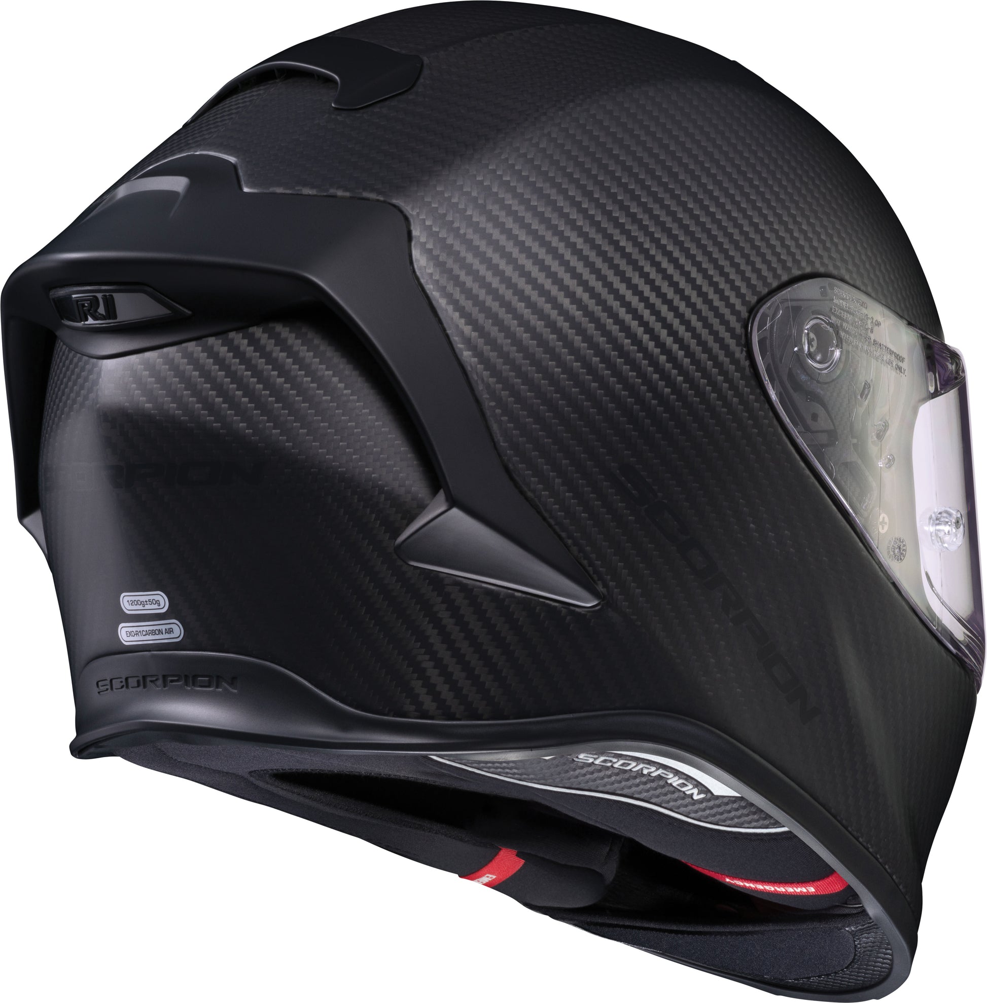 EXO-R1 AIR FULL FACE HELMET CARBON MATTE BLACK SM