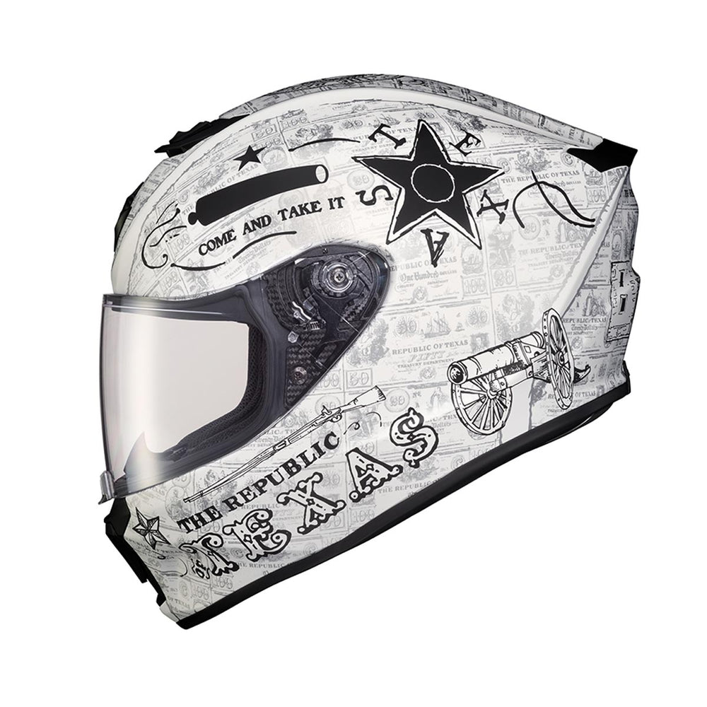 Scorpion EXO-R420 'Lone Star' White Full-Face Helmet