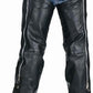 Xelement 7550 'Classic' Black Unisex Leather Motorcycle Riding Chaps