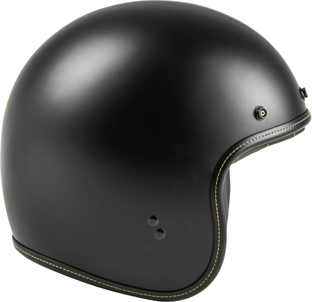 Highway 21 Matte Black .38 Retro Open Face 3/4 Helmet