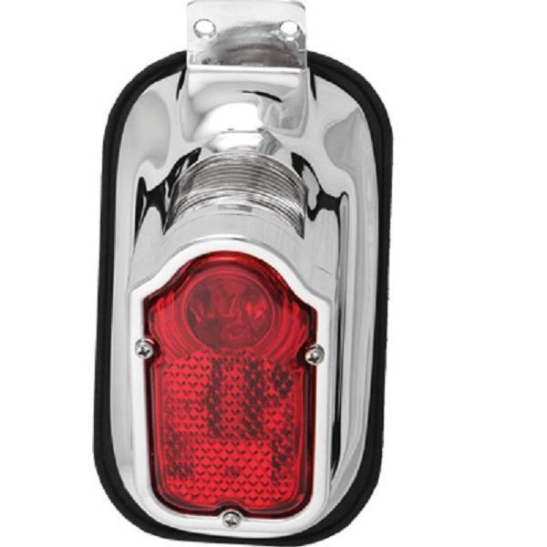 HardDrive Chrome Tombstone Taillight with License Plate Bracket for 1940-1954 H