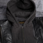 Cortech 'The Marquee' Mens Black Premium Leather Jacket with Removable Hoodie and SAS-TEC Armor