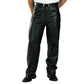 Xelement 860 Men's 'Classic' Black Loose Fit Motorcycle Casual Leather Pants