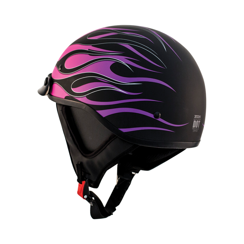 ZOX ST-225B ‘Alto Custom' Hot Rod Matte Purple Motorcycle Half Helmet