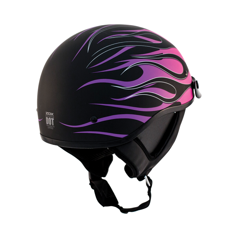 ZOX ST-225B ‘Alto Custom' Hot Rod Matte Purple Motorcycle Half Helmet