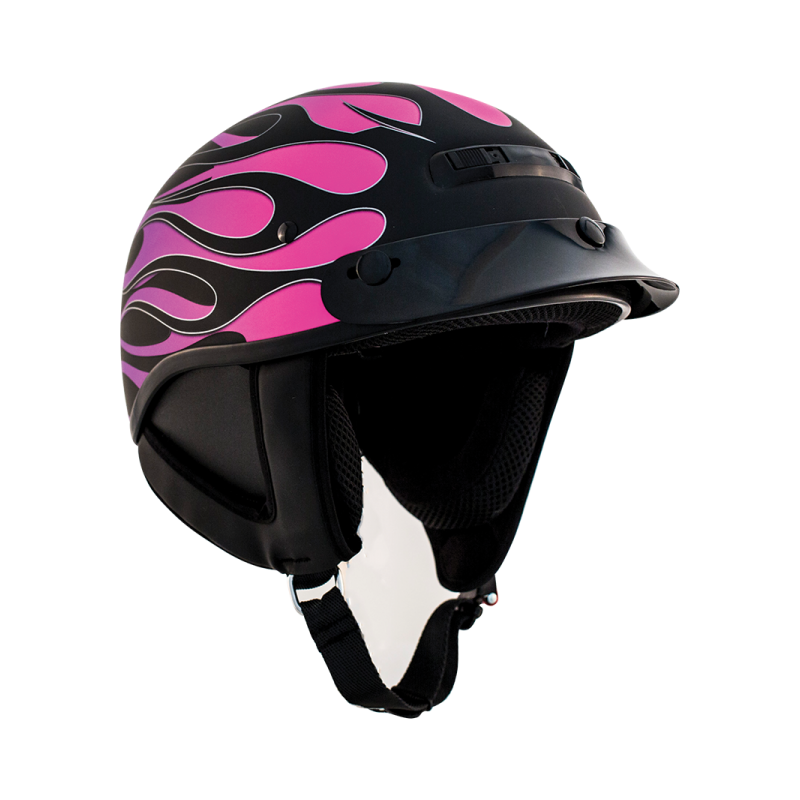 ZOX ST-225B ‘Alto Custom' Hot Rod Matte Purple Motorcycle Half Helmet