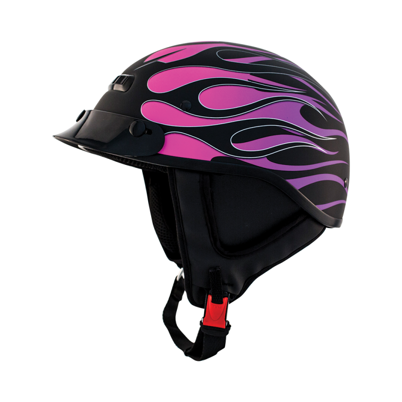 ZOX ST-225B ‘Alto Custom' Hot Rod Matte Purple Motorcycle Half Helmet