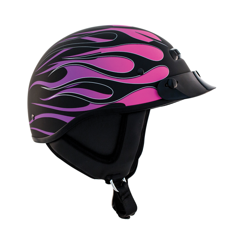 ZOX ST-225B ‘Alto Custom' Hot Rod Matte Purple Motorcycle Half Helmet