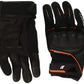 Joe Rocket Super Moto Men's Black and Orange Leather Gloves
