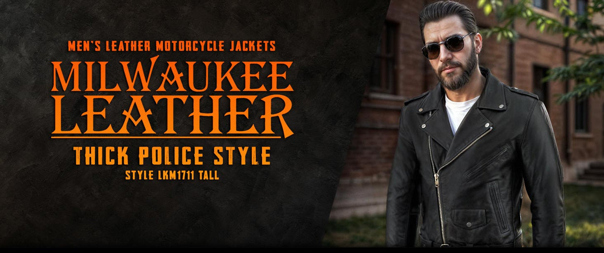 Milwaukee Leather LKM1711TALL Men's Black Tall-Sizes Side Lace