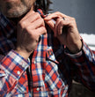 Milwaukee Leather MNG11638 Men's Red and Blue with White Long Sleeve Cotton Flannel Shirt