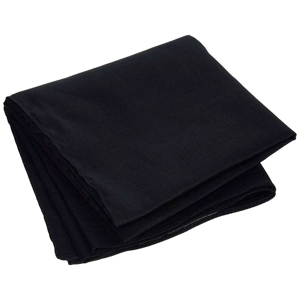 ZanHeadgear B017 100% Cotton Premium Black Bandanna