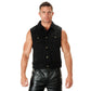 Xelement B285 Men's 'Dirty' Black Denim Motorcycle Vest