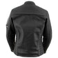 Xelement B7065 Women’s ‘Silver Fox’ Black with Silver Multi Vented Leather Motorcycle Jacket