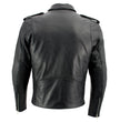 Xelement B7101 Men's 'Classic Armored' Black High-Grade Leather Motorcycle Biker Jacket with X-Armor Protection