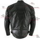 Milwaukee Leather LKM7005 Men's Premium Black Leather Racer Style Motorcycle Jacket with CE Armor