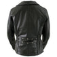 Milwaukee Leather LKL27001 Women's Classic Braided Premium Black Leather Fitted Motorycle Riders Biker Jacket