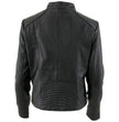 Milwaukee Leather LKL2735 Women's Black Premium Leather Scuba Style Biker Jacket w/ Mandarin Collar