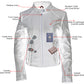 Xelement B91066 Women's ‘Keeper’ Red Leather Scuba Style Biker Jacket with Snap Mandarin Collar