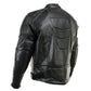 Milwaukee Leather LKM17007 Men's Premium Black Leather Motorcycle Bikers Rider Jacket w/ CE Armor