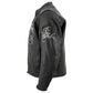 Milwaukee Leather LKM17008 Men's Premium Black Reflective Skulls Cruiser Style Motorcycle Jacket w/ CE Armor