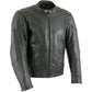 Milwaukee Leather LKM7009 Men's Flying Mayhem Skull Premium Black Leather Motorcycle Riders Jacket w/ CE Armor Protection
