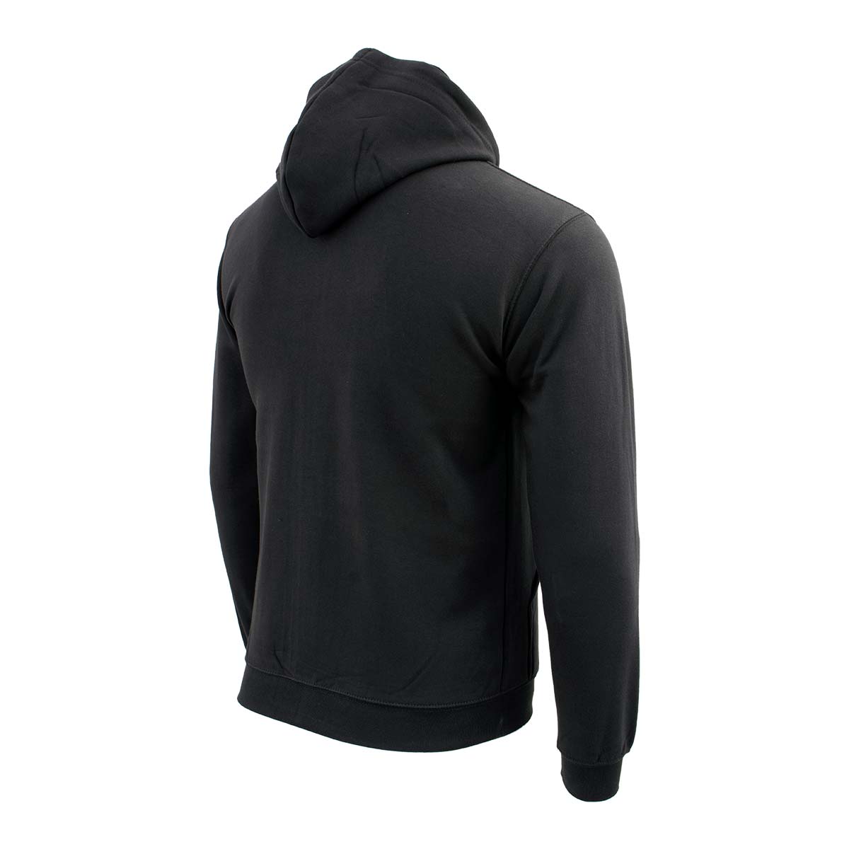 Biker Clothing Co. BCC118025 Men's Classic Black Hoodie with Zipper Closure