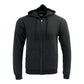 Biker Clothing Co. BCC118025 Men's Classic Black Hoodie with Zipper Closure