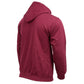 Biker Clothing Co. BCC118026 Men's Classic Marron Zip-Up Hoodie Sweater