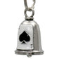 Milwaukee Leather MLB9065 Ace Motorcycle Good Luck Bell w/ Key Ring-Key Chain Accessory for Bikers