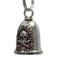 Milwaukee Leather MLB9110 Headress Motorcycle Good Luck Bell w/ Key Ring-Key Chain Accessory for Bikers