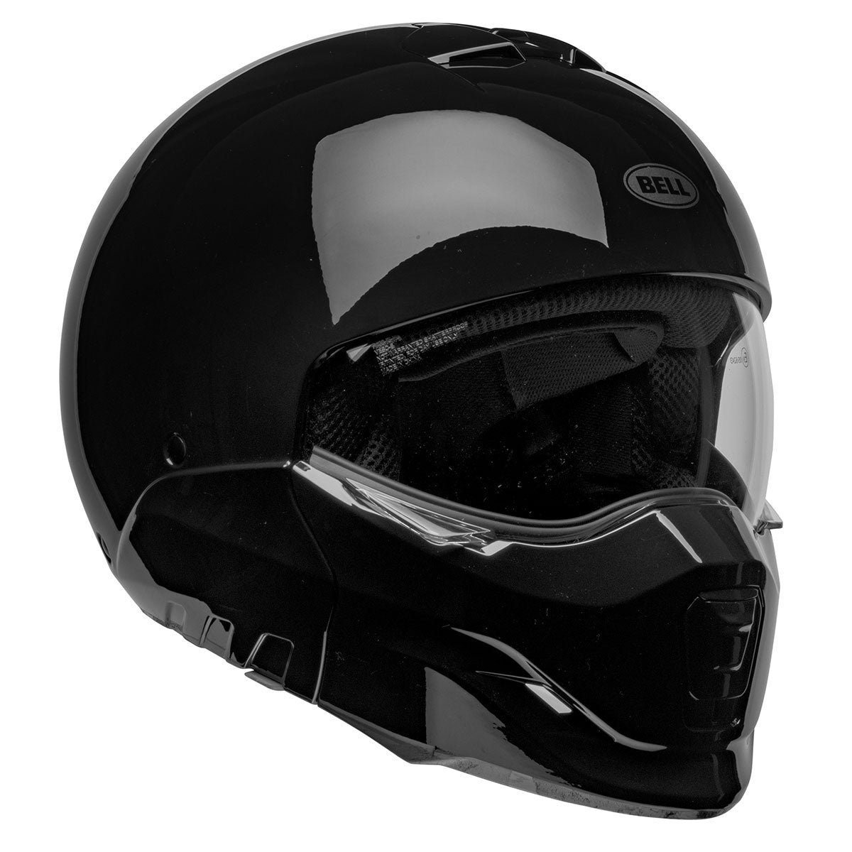 Bell Broozer ‘Full Face. Open Face. In Your Face’ 2 in 1 Motorcycle Gloss Black Helmet