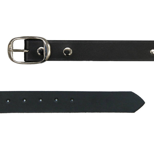 Hot Leathers BLA1132 Men's Don't Thread On Me Black Leather Belt w/ Interchangeable Buckle - 1.5 inches Wide