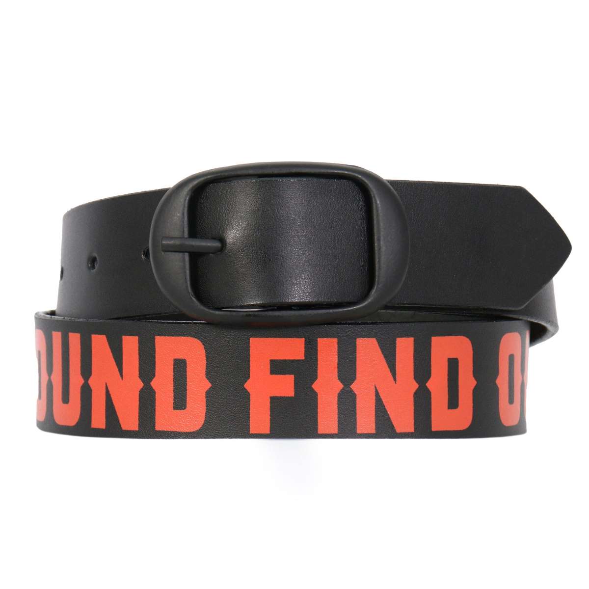 Hot Leathers BLA1134 F*** Around Find Out Black and Orange Leather Belt