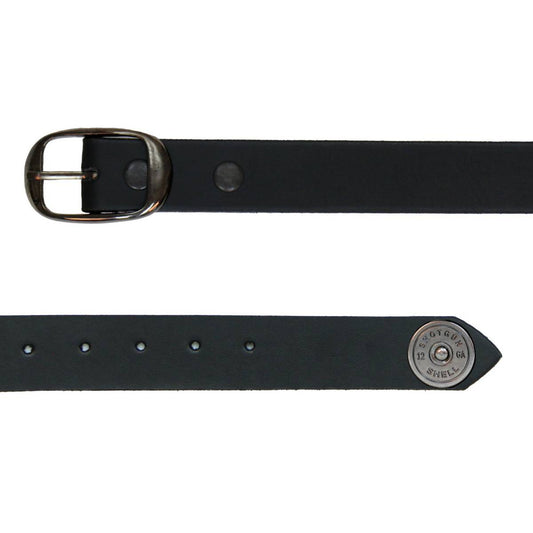 Hot Leathers BLA1135 Men's Don't Thread On Me Black Leather Belt w/ Interchangeable Buckle - 1.5 inches Wide