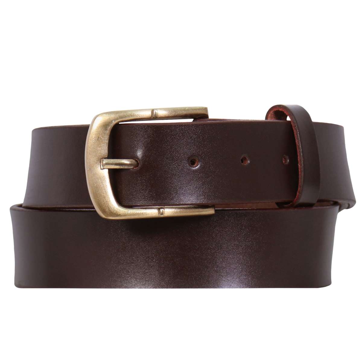 Hot Leathers Brown Leather Belt with Square Buckle BLA1140