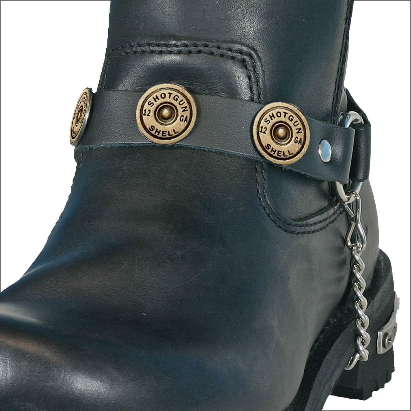 Hot Leathers BNL1024 12 Gauge Shell Medallion Boot Chain for Motorcycle Boots