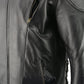 M-Boss Motorcycle Apparel BOS11510 Men’s ‘Speed’ Black Cowhide Leather Motorcycle Riding Jacket