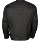 M Boss Motorcycle Apparel BOS11701 Men's Black Nylon Motorcycle Racer Riding Jacket with Mesh Panel Black