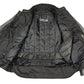 M Boss Motorcycle Apparel BOS11701 Men's Black/Grey Nylon Motorcycle Racer Riding Jacket with Mesh Panel Black