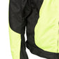M Boss Motorcycle Apparel BOS11701 Men's High-Vis Green Nylon Motorcycle Racer Riding Jacket with Mesh Panel Black