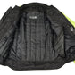 M Boss Motorcycle Apparel BOS11701 Men's High-Vis Green Nylon Motorcycle Racer Riding Jacket with Mesh Panel Black