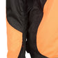 M Boss Motorcycle Apparel BOS11701 Men's High-Vis Orange Nylon Motorcycle Racer Riding Jacket with Mesh Panel Black