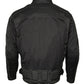 M Boss Motorcycle Apparel BOS11703 Men's Black Nylon and Mesh Motorcycle Racer Riding Jacket with Reflective Piping