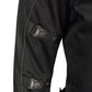 M Boss Motorcycle Apparel BOS11703 Men's Black Nylon and Mesh Motorcycle Racer Riding Jacket with Reflective Piping