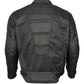 M Boss Motorcycle Apparel BOS11705 Men's Black Mesh and Nylon Motorcycle Racer Jacket with Armor Protection