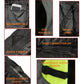 M Boss Motorcycle Apparel BOS11706 Men's Grey/Hi-Vis Green Nylon Motorcycle Racer Jacket with Armor Protection