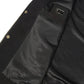 M Boss Motorcycle Apparel BOS13000 Men's Black Denim Club Style Vest with Hidden Zipper